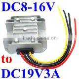 Waterproof DC Boost Converter 8-16V 12V 13V Step up to 19V 3A 50W 57W Car Power Supply With Aluminum Housing