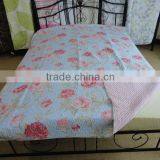 Super soft colorful printed quilt/bedspread