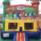 Thomas Cartoon Train Inflatable Castle For Children Farm Land