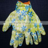 13G nitrile coated nylon garden gloves rubber garden gloves/Guantes 24
