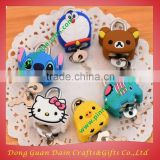 High quality silicone keychains with Japan charms