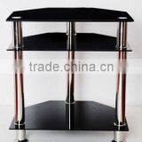 Black Glass TV Table thumbnail-1