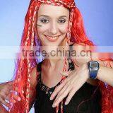 Synthetic Long Red Braids Carnival Wig, Cheap Cosplay Wigs,red Party Wigs thumbnail-3