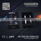 Hangsen HAYES II TWIST vaporizer pen with glass tip dual coil 1.8ohm clearomizer&3.2-4.8Vbattery, pipe type electronic cigarette