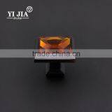 1 Inch Oil Rubbed Bronze Amber Glass Knobs for Kitchen Cabinets thumbnail-3