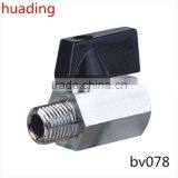 Brass Ball Valve With Size of 1/4" 3/8"1/2" ,valve Ball , Male and Female Thread ,brass Body With Nipple or Chrome Planted , thumbnail-1