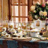 Neo Saddle Painting Design Quality Bone China 69pcs Dinnerware Set With Tea Set thumbnail-1