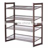 Vivinature Shoes Storage Rack, Shoes Rack With Mesh Metal Style thumbnail-4
