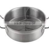 Two Handle Hot Pot With Three Compartments Without Lid thumbnail-3