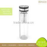 High Demand Export Products Double Wall Borosilicate Glass Tea Bottle Infuser thumbnail-1