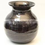 High Quality Best Selling Spun Black Lacquer Bamboo Vase From Vietnam thumbnail-1