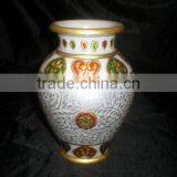 Marble Flower Vase, Decorative Flower Pot, Hand Made Marble Flower Vases, Craft Flower Pot, Flowers Pot, thumbnail-1