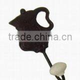 Metal Decorative Kettle Hook With Ceramic Knob, Home Decoration Hooks, Metal Wall Art Hooks, European Style Hooks, Vintage Hooks thumbnail-1