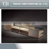 Modern Design Travertine Base Glass Top TV Cabinet thumbnail-1