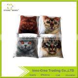 Cartoon Style Throw Pillow Cover Lovely Cat Face Cushion Case Cotton Linen Cloth Pillowcase thumbnail-1