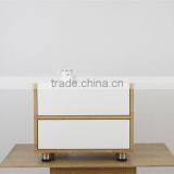 Small Bamboo Material Living Room Storage Cabinet With Two Drawer thumbnail-5