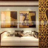 Framed Handmade Horse Wall Art MDF Plaque With Gold Leaf thumbnail-2