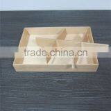 Divided Solid Wood Tea Box Handmade Wooden Box thumbnail-2