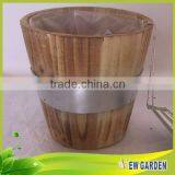 Different Shape Handicraft Wooden Large Decorative Floor Vases thumbnail-6