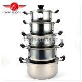 High Quality Kitchen Cookware/Promotion 5pcs Stainless Steel Cookware/Cooking Pot thumbnail-1
