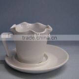 New Design Flower Shaped Ceramic Coffee Mug and Saucer thumbnail-1