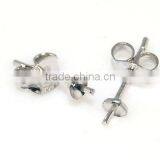 Rhodium Plated Sterling Silver Studs thumbnail-1