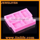 5 Cavities Rectangle Silicon Soap Bar Mold thumbnail-1