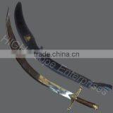 Belly Dance Sword Balanced Stainless Steel With Cover Handle Natural Color Wood thumbnail-1