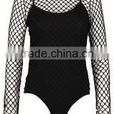 2016 Cheap Wholesale Custom Fashion Sexy Girl Black Mesh Bodysuit For Women thumbnail-2