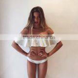 New Sexy Bandeau Ruffled Bikini Sets Women Flounce Strapless Swimsuit Swimwear thumbnail-3
