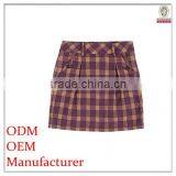 New Arrival Good Quality Check Fabric Sexy Mini Skirt Models thumbnail-1