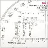 Kearing Brand Round Transplant Plastic 6 Inch Military Protractor With Accurate Scale for Military Use thumbnail-3