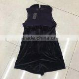 Women Branded Velvet Sexy Black Jumpsuit thumbnail-5