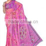 Pink Color Sari in Georgette thumbnail-4