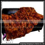 CX-D-87A Genuine Soft Long Hair Fox Carpets / Decorative Fox Fur Rug thumbnail-1