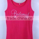 Wholesale Sleeveless t Shirt Fashion Womens Custom Embroidery Tank Top Manufacturer thumbnail-1