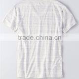 MGOO Customize Your Embroidery Logo Bulk Blank Roll-up Sleeve T-shirts Mens V Collar Cotton T Shirt thumbnail-5