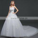 MGOO Customised Ball Gown Floor Length Wedding Dress For Women Christian Wedding Dress Lace Sleeveless Elegant thumbnail-3