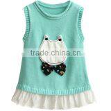 Sleeveless Kids Summer Knit Dress New Style Baby Girl Frill Dress thumbnail-1