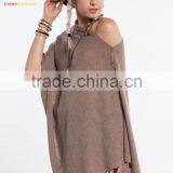 Lady Fashion Buttoms Cashmere Poncho/ Nepal Design Pashmina Shawl/ thumbnail-3