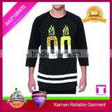 New Design 100% Cotton 3/4 Sleeve Long Line t Shirt Men , High Quality Wholesale Printing Custom Accepted thumbnail-4