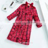 Female High Street Formal Long Winter Rabbit Fur Overcoat Korean Fashion 2016 Women Cardigan Faux Fur Coat thumbnail-2