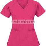 Women's Hospital Mock Wrap Scrub Top thumbnail-1