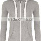 Women's Hoodies Pocket Zip-up Pure Color Blouse thumbnail-2