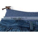 Latest Design Round Pocket Design Sky Blue Culottes Lace Kid Ruffle Dress Pants thumbnail-5