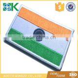 Custom Design Bulk T-Shirt Iron-on Backed Country Flag Cheap Woven India Flag Sticker Patch thumbnail-2