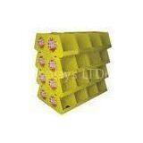 POP Yellow Fashionable Flooring Cardboard Pallet Trays Display Stand Boxes for Gifts