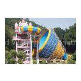 Water Attractions Tornado Slide, Fiberglass Water Slides 14.6m Height Customized