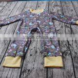 Latest Long Sleeve Cute Animal Printed Winter Thick Knit Cotton Soft Infant Baby Girl Romper thumbnail-5