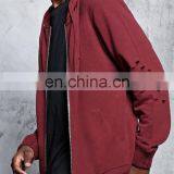 2017 OEM Factory Cotton Polyester High-Polish Zip-Front Distressed Men French Terry Hoodie thumbnail-3